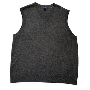 Club Room 100% Lambs Wool Men's Vest Gray‎ Large